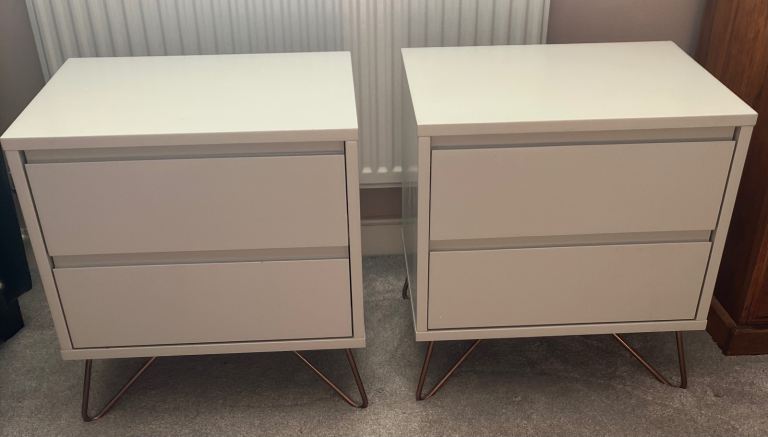 Two - Elona 2 Drawer bedside tables -