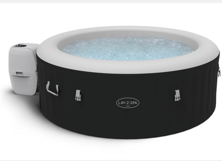 Lay-Z spa Miami Airjet hot tub with foot bath & cleaning bundle 