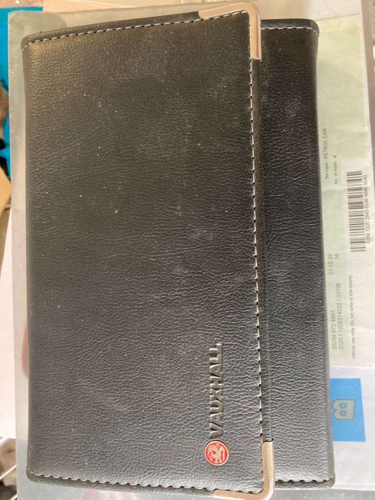 Vauxhall Car Pass Wallet with Manuals and Card