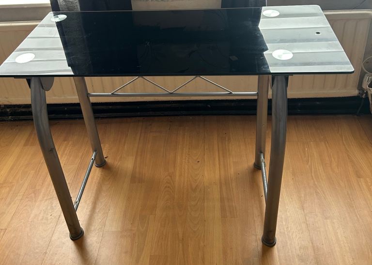 Slimline glass desk