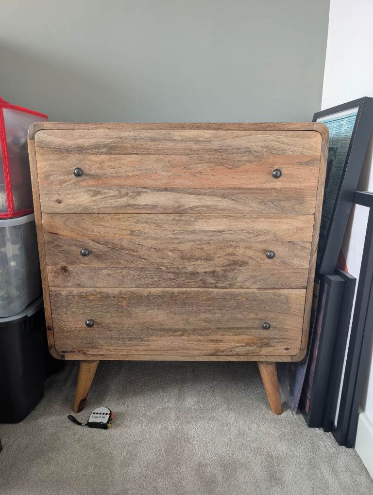 Wooden Chest of Drawers with 3 Drawers – Good Condition