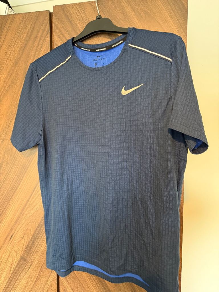 Nike Dri-Fit Training T-Shirts – Blue & Grey, Good Condition