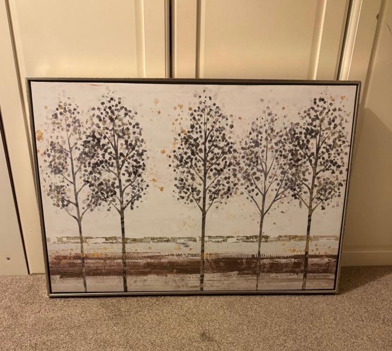 Gold Wrapped Canvas Avenue Framed Art