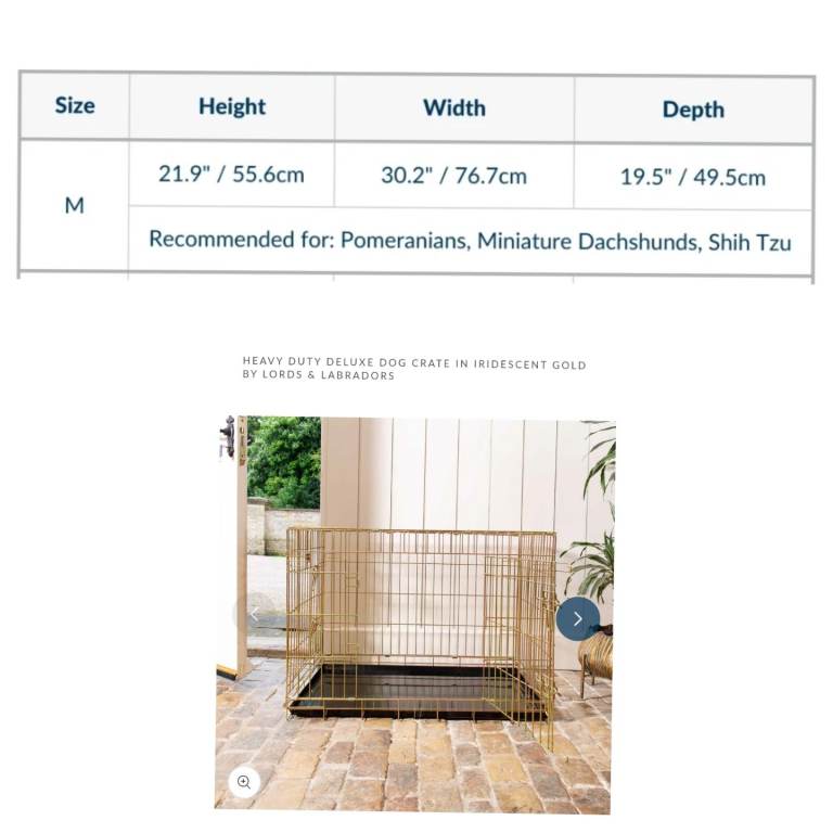 Medium sized dog crate