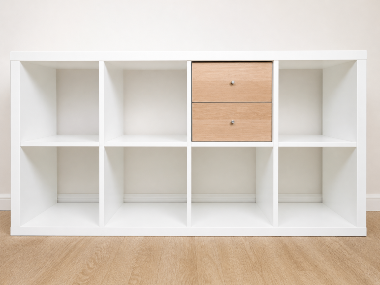 IKEA KALLAX 2x4 Shelving Unit with Drawer Insert