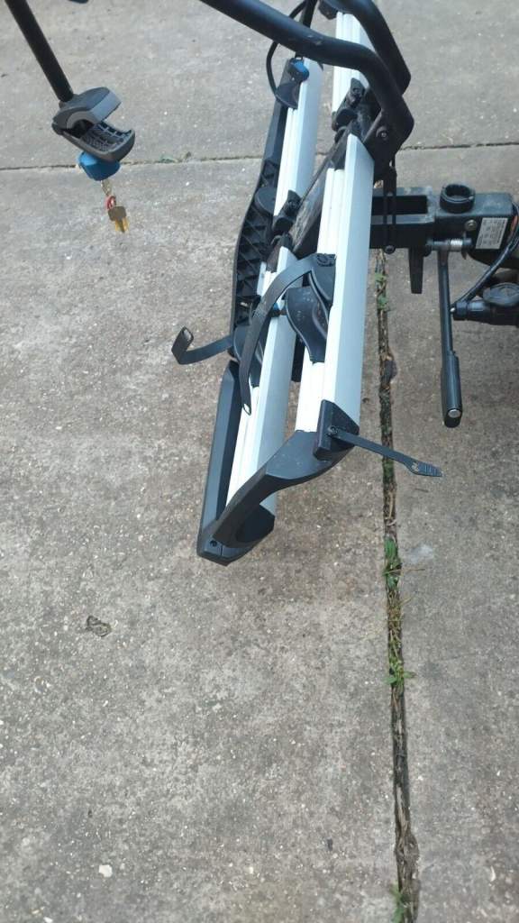 xlc azura towbar cycle carrier 2 two electric bikes folding tilting compact LED