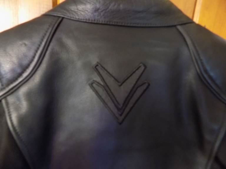 Frank Thomas Black Leather Motorcycle Jacket Size 52 Armoured Motorbike Jacket as good as new  