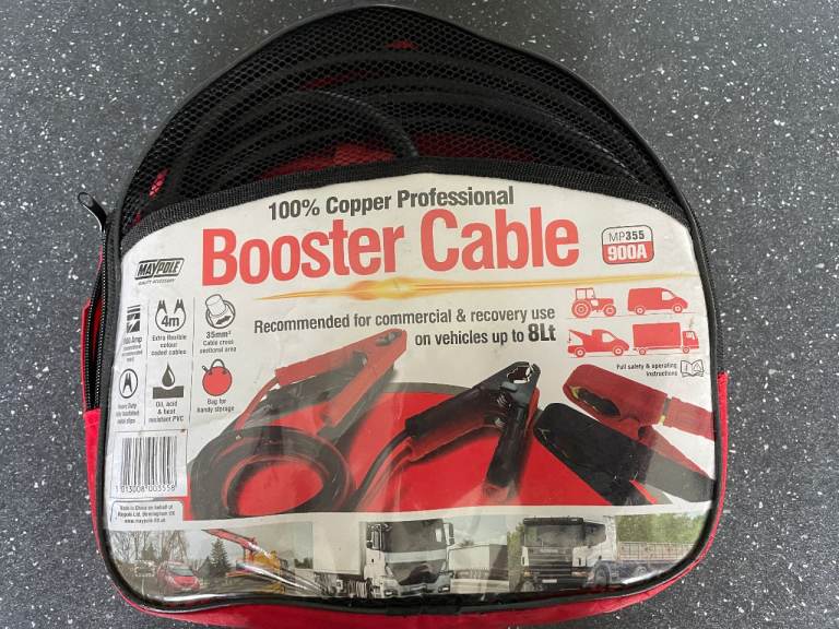 Jump Leads – Heavy Duty 100% Copper Cables Maypole Professional