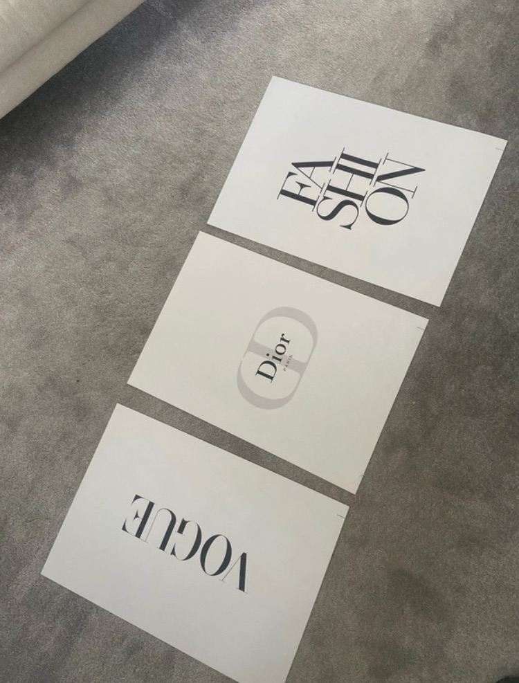 Set of 3 a2 bedroom decor prints dressing room vgc