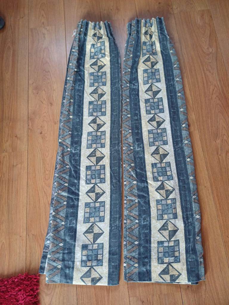 Pair of curtains,  each curtain 45" wide x 48" drop