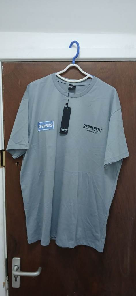 Represent Oasis T-Shirt – Grey, Brand New with Tags