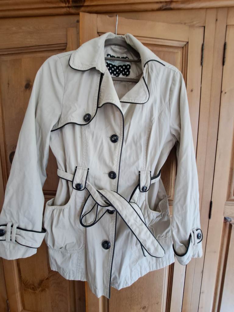 Womans Rainmac Style Coat. Next. Size 12. Cream.