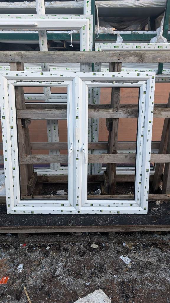 White UPVC window frame 
