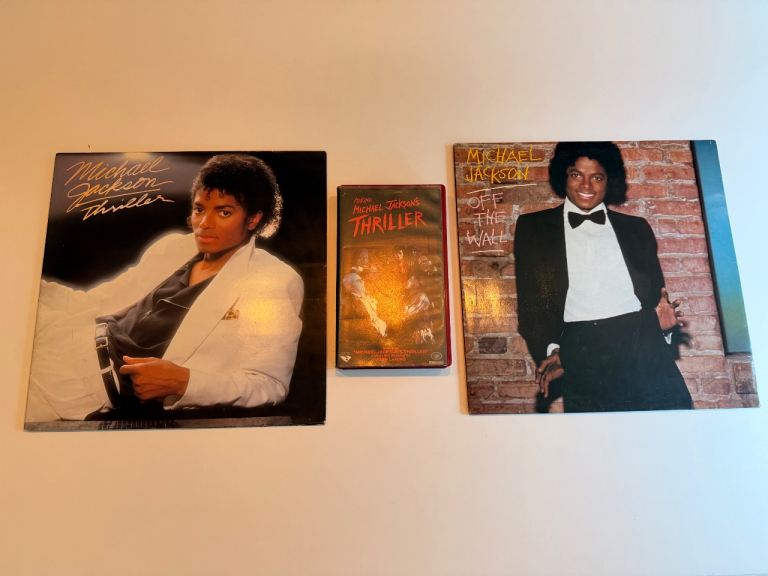 Micheal Jackson vinyl and vhs 