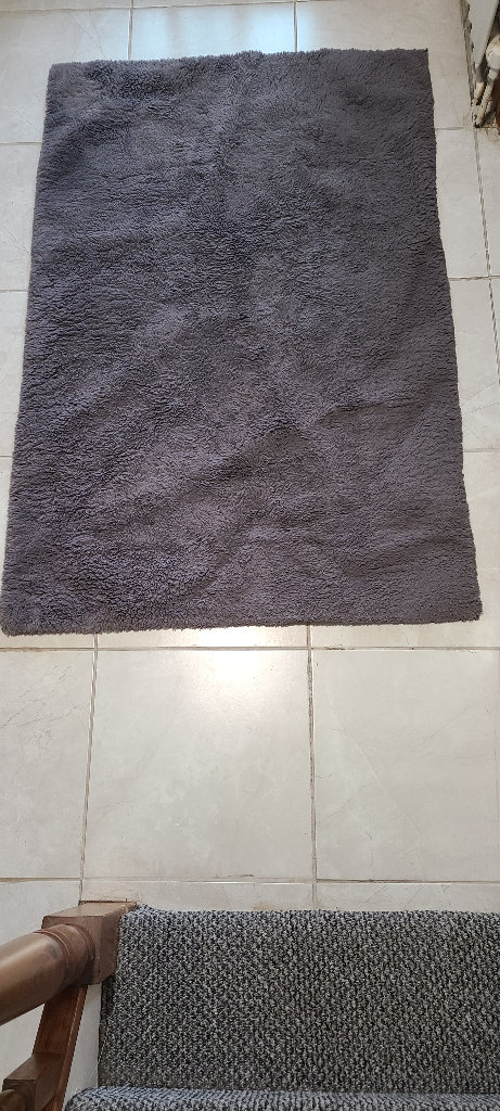 GREY FAUX FUR CARPET