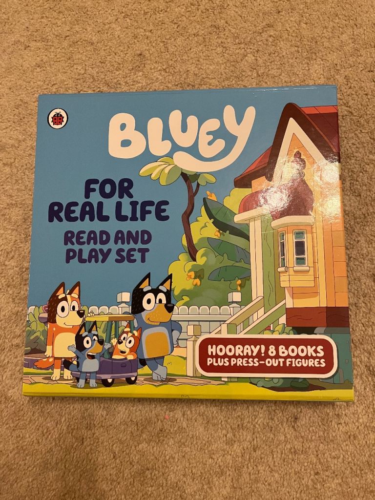 Bluey: For Real Life Read and Play Set 8 Books With 6 Figures by Ladybird Books