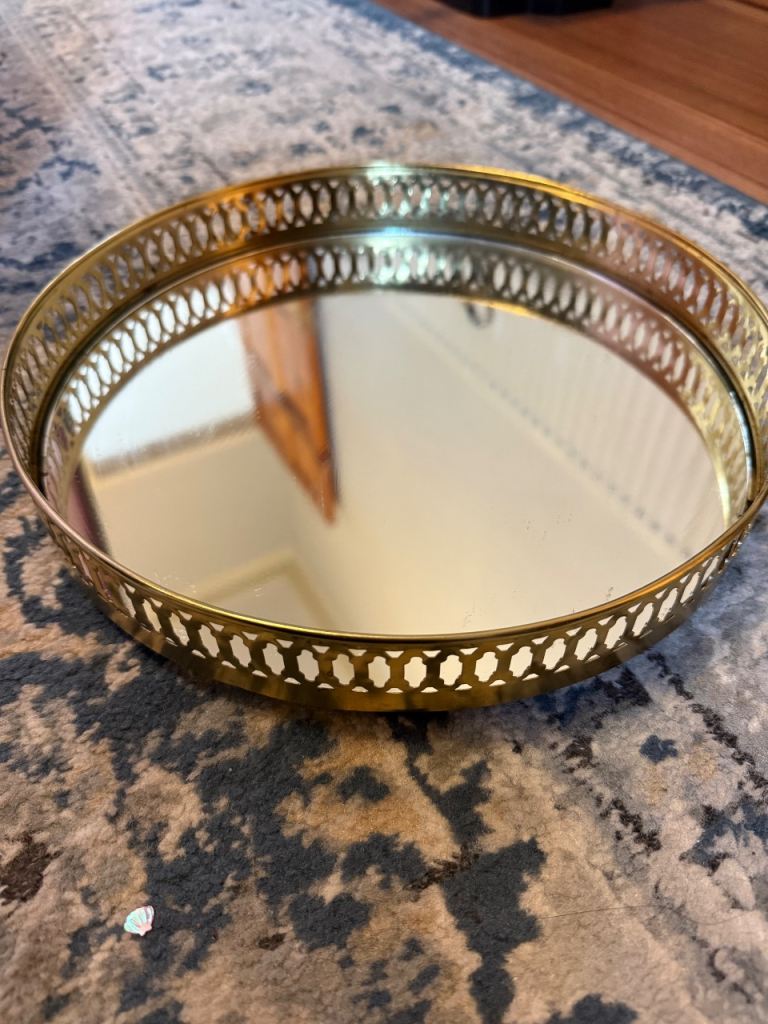 Gold Mirrored Tray – Good Condition
