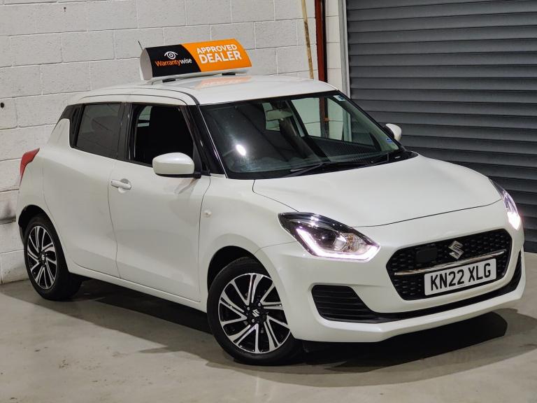 SUZUKI SWIFT; 1.2 PETROL HYBRID; 82BHP; SZ-L; 5 DOOR; MANUAL; WHITE; 57.9 MPG;