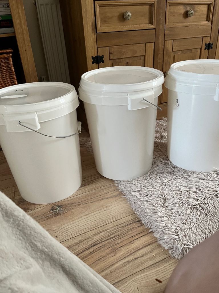3 preppers food grade storage buckets 