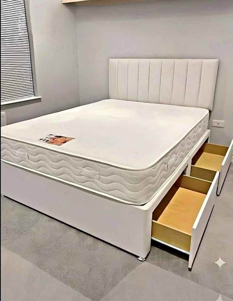 ✔️📢Brand New High-Quality Stunning Luxury Double & King Size Divan Bed With Mattress, Low Price📞🚚