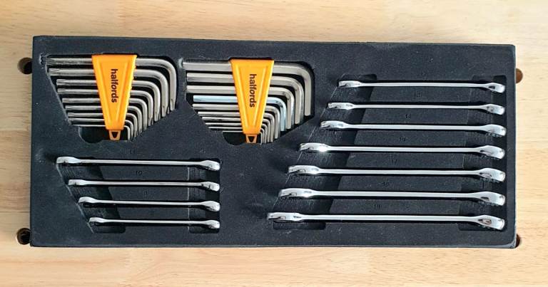 Halfords spanner and allen key set