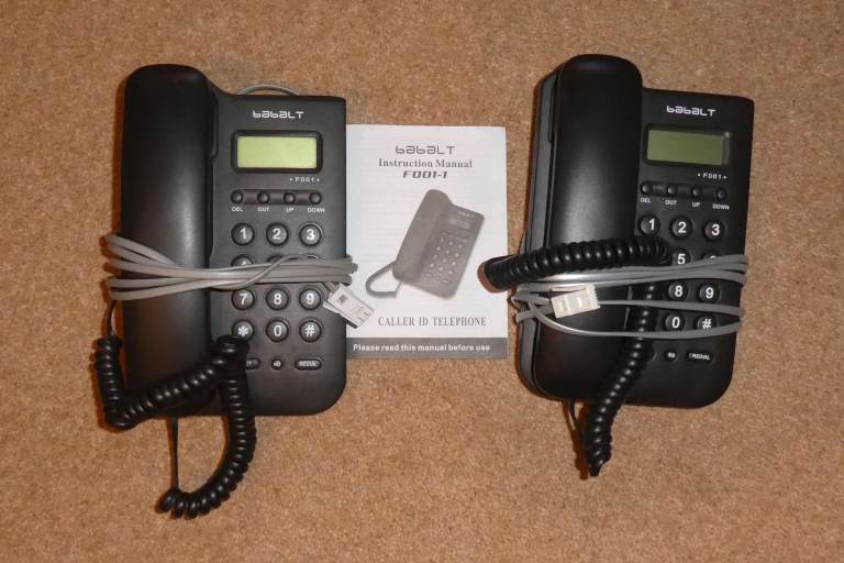 FREE Two Babalt F001-1 plug in telephones