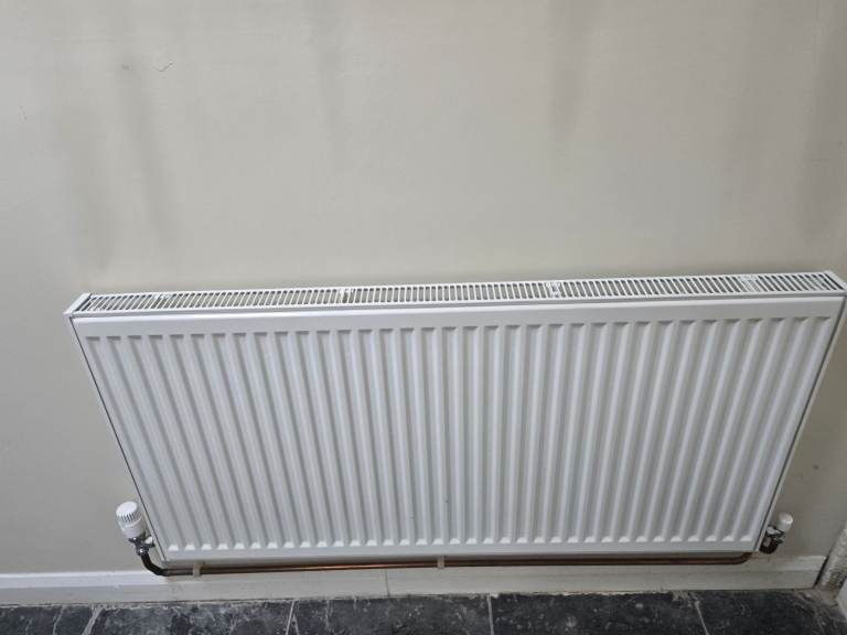 9 White Radiator with Valves – As Good As New
