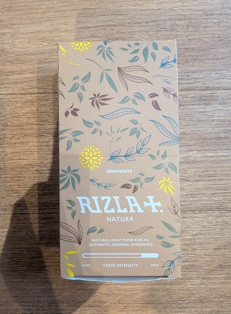 Rizla Natura Regular Size Slim Rolling Paper - Full Box Of 50 Booklets
