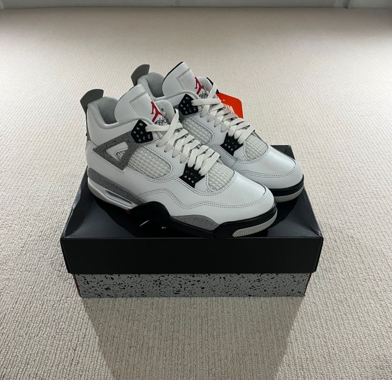 Nike Air Jordan 4 White Cement 2025 Trainers Sneakers (Palace Supreme Asics Cole Buxton Represent)