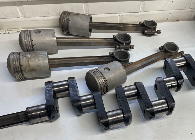 1920's Bentley 3 Litre Pistons, Conrods and Crankshaft