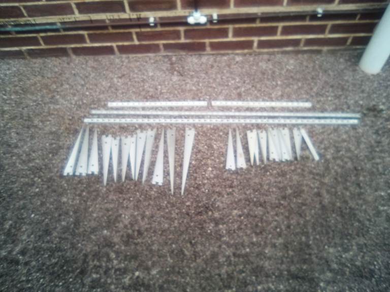 Shelving brackets for home, office, garage or shed. Tool storage