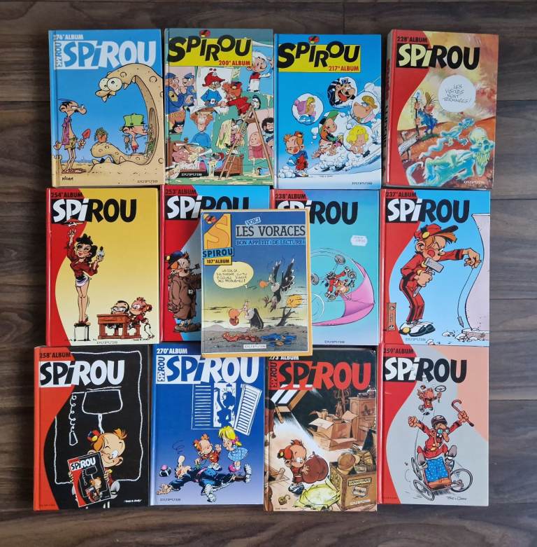 Job Lot 13x Album Spirou French Comics BD (Nos 187-276) - Great Covers / Loose Pages