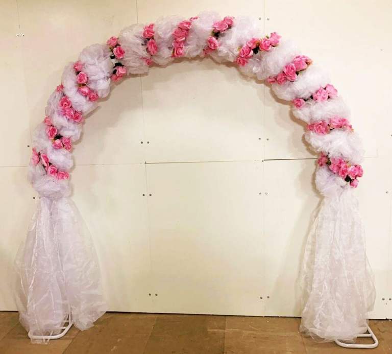 Brand New 2.75m White & Pink Flower Arch for Weddings & Events TO BUY RRP £799