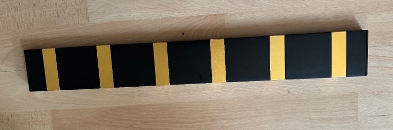 Black and Gold Wall Mounted Coat Rack – As Good As New