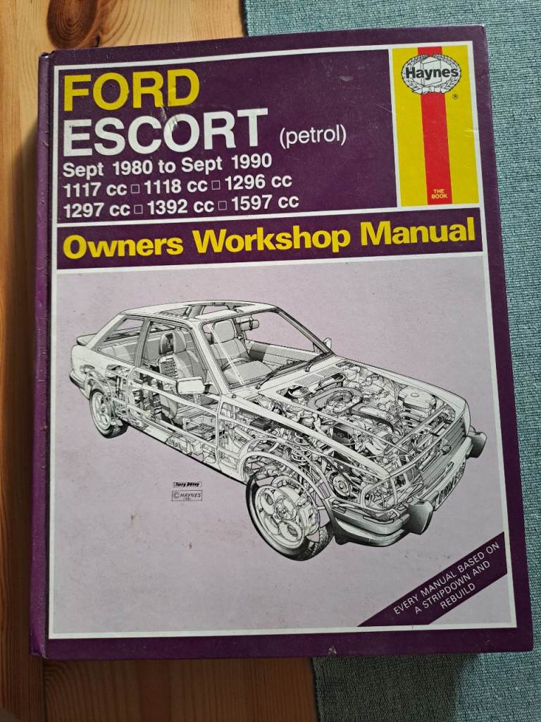 Haynes Ford escort car workshop manual. 