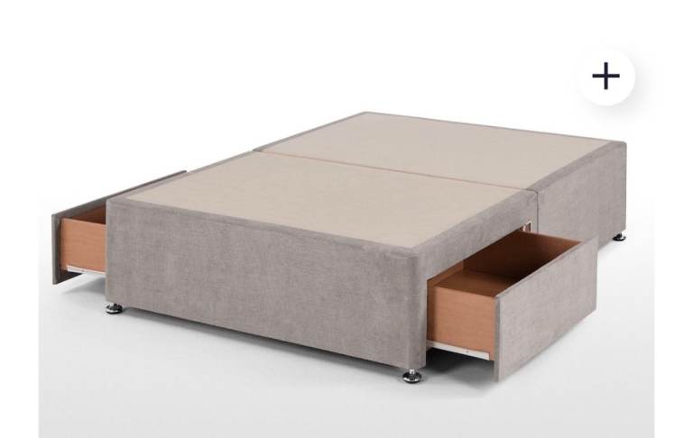 Double divan bed with drawers