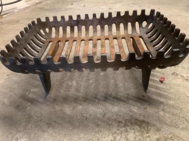 Cast iron fire place basket heavy duty coal and logs