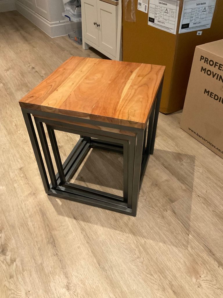 Set of coordinating Display Unit TV stand and Nest of Tables for sale