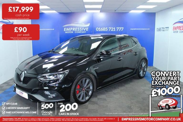 2019 69 RENAULT MEGANE 1.8T GPF R.S.280 HATCHBACK 5DR PETROL MANUAL EURO 6 (S/S)