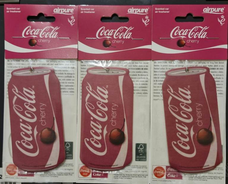 3 Cherry Coca Cola Air Freshener 