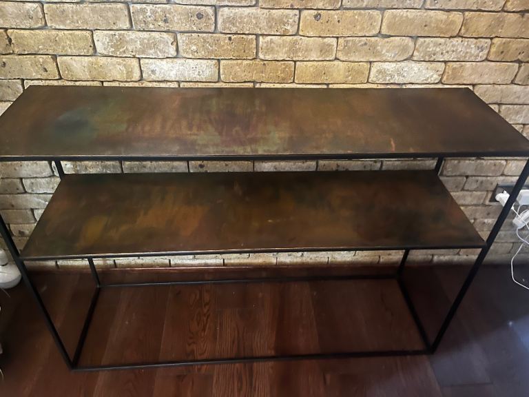 Rustic Style Metal Shelving Unit