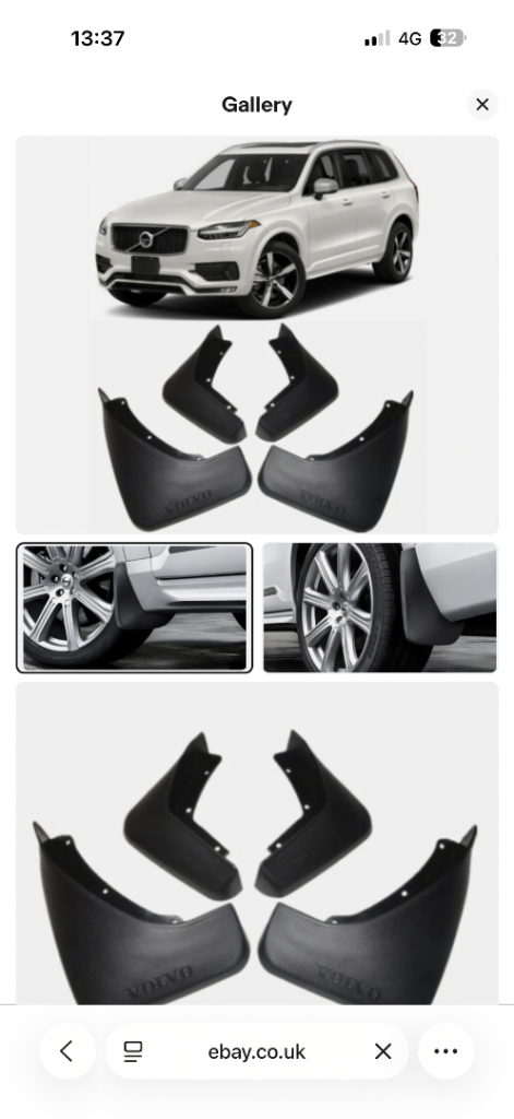  Volvo XC90 MK2 R-Design Genuine Full Set Splash Guards Mud Flaps FOR 2015-2025 