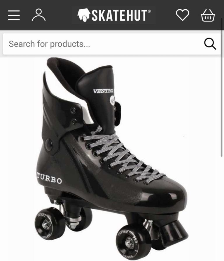 Ventro Pro Turbo Quad Roller Skates – Black, Used 3 Times ONLY!