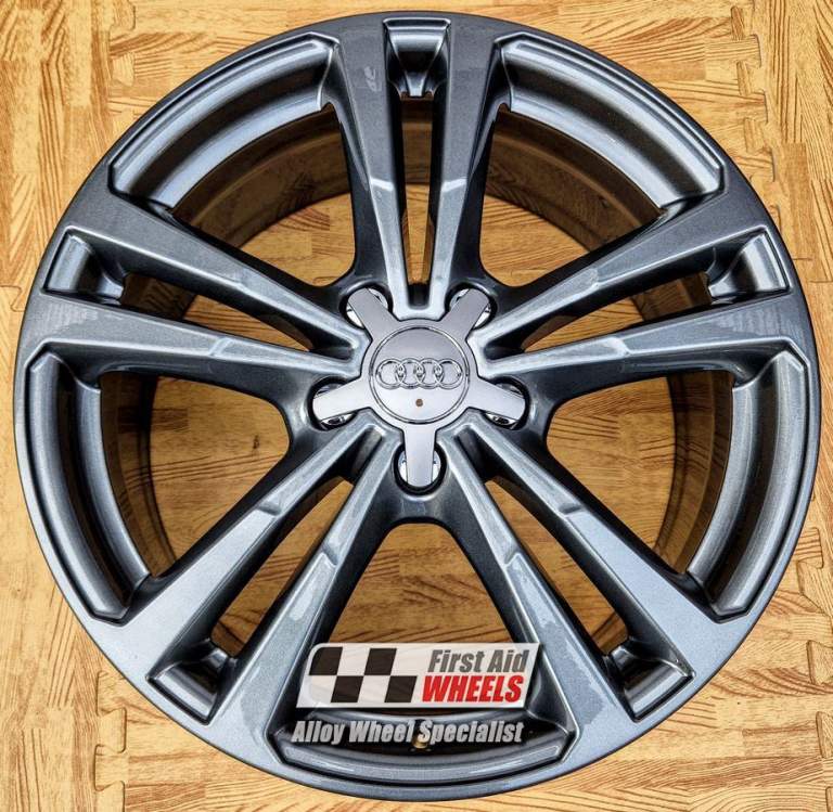 R245AA SWAP for Ours AUDI A3 8V 4x 18'' GENUINE 5 V SPOKE ANTHRACITE ALLOY WHEELS