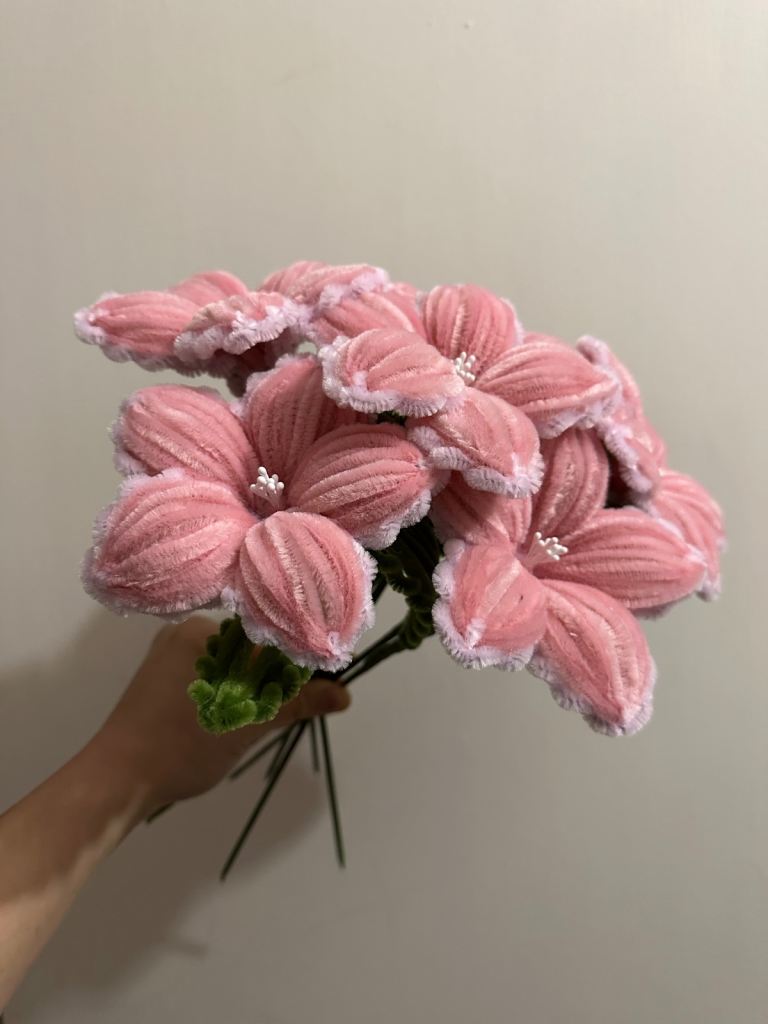 Lovely Pink Fabric Flower Bouquet – New