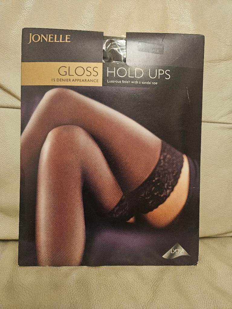John Lewis "Gloss" hold ups – S/M – black