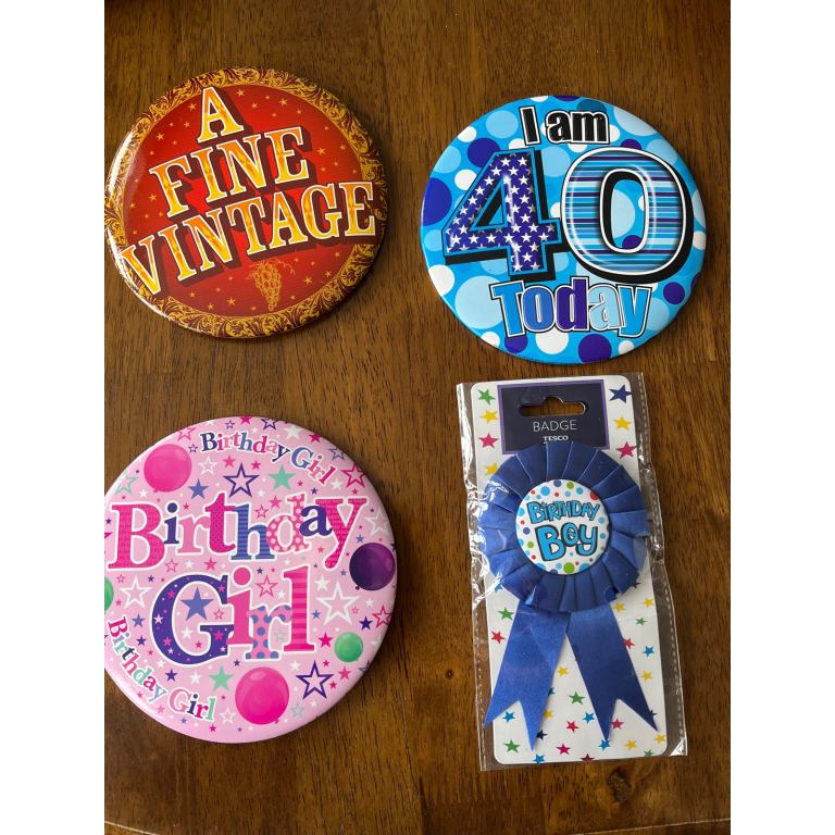 Birthday badges