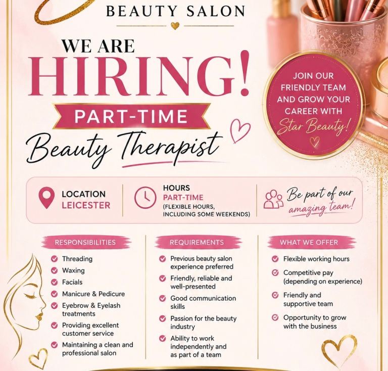 Job Vacancy urgent staff required 