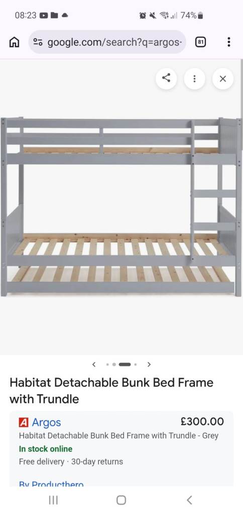Trundle from underneath bunk 