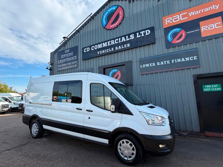 2021 Ford Transit 2.0TDCI 350 TREND DCIV L3 H2 LWB 6 Seat Crew Cab Twin Door Air/Con Crew Van Die...